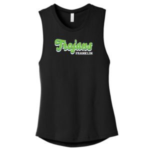 BELLA+CANVAS Women's Jersey Muscle Tank with Trojans Logo