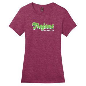 District Women's Perfect Weight Tee with Trojans Logo