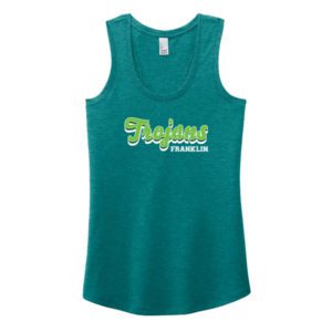 District Women's Perfect Tri Racerback Tank with Trojans Logo