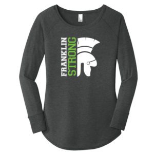 District Women's Perfect Tri Long Sleeve Tunic Tee with Franklin Strong Logo