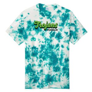 Port & Company Crystal Tie-Dye Tee with Trojans Logo